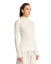 White Wool Turtleneck Sweater | PDP | dAgency