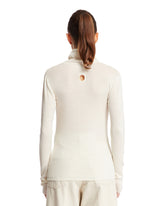 White Wool Turtleneck Sweater | PDP | dAgency
