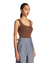 Brown Alpaca Fur-Like Top | PDP | Antonia