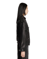 Black Leather Bomber Jacket | PDP | Antonia