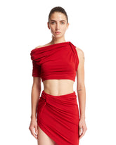 Red Le Haut Drapeado Top - new arrivals women's clothing | PLP | dAgency