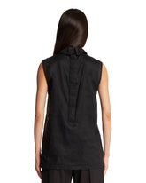 Black Sleeveless Cotton Shirt | PDP | Antonia