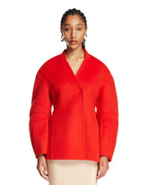 Red Wool Double-Breasted Jacket | PDP | Antonia