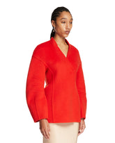 Red Wool Double-Breasted Jacket | PDP | Antonia