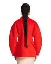 Red Wool Double-Breasted Jacket | PDP | Antonia