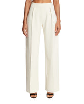 White Viscose Wide-Leg Trousers - Women's trousers | PLP | Antonia