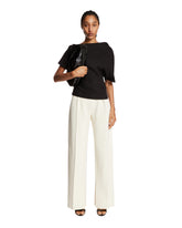 White Viscose Wide-Leg Trousers - Women's trousers | PLP | Antonia