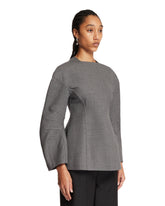 Gray Wool Top | PDP | Antonia