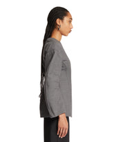 Gray Wool Top | PDP | Antonia