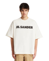 White Cotton Logo T-Shirt - Jil Sander men | PLP | dAgency