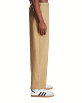 Beige Loose-Fit Cotton Trousers | PDP | Antonia