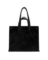 Black Suede Tote Bag | PDP | Antonia