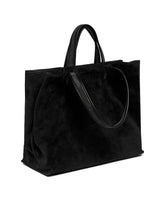 Black Suede Tote Bag | PDP | Antonia