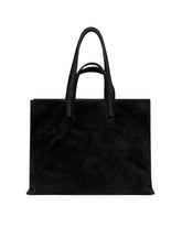 Black Suede Tote Bag | PDP | Antonia