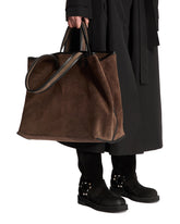 Brown Suede Tote Bag - KASSL EDITIONS WOMEN | PLP | Antonia