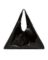 Black Faux Leather Tote | PDP | Antonia