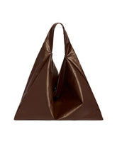 Dark Brown Faux Leather Tote | PDP | Antonia