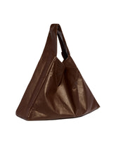 Dark Brown Faux Leather Tote | PDP | Antonia