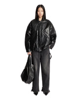 Black Oil-Coated Bomber - Women | PLP | Antonia