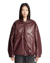 Burgundy Oil-Coated Bomber - KASSL EDITIONS WOMEN | PLP | Antonia