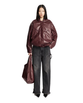 Burgundy Oil-Coated Bomber | KASSL EDITIONS | Antonia