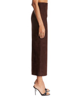 Brown Suede Midi Skirt | PDP | Antonia