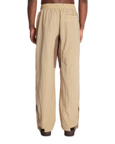 Beige Ripstop Paneled Pants | PDP | Antonia