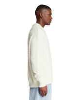 White Fur-Like Zip Cardigan | PDP | Antonia