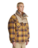 Multicolor Tartan Puffer Jacket | PDP | Antonia