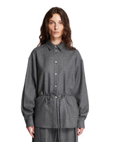 Gray Drawstring Waist Shirt - Women | PLP | Antonia