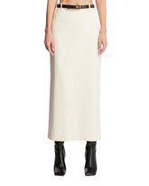 Beige Cotton Midi Skirt | PDP | Antonia