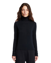 Blue Viscose Turtleneck Sweater - Women | PLP | Antonia