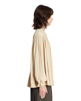 Beige Draped Shirt | PDP | Antonia