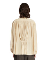 Beige Draped Shirt | PDP | Antonia