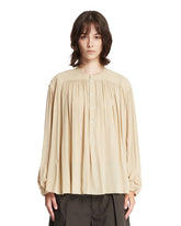 Beige Draped Shirt | PDP | Antonia