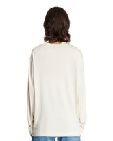 Lemaire White Silk Long Sleeve T-Shirt | PDP | Antonia