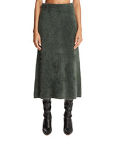 Green Cashmere Midi Skirt | PDP | Antonia