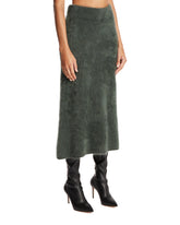 Green Cashmere Midi Skirt | PDP | Antonia