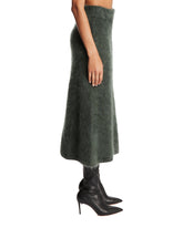 Green Cashmere Midi Skirt | PDP | Antonia