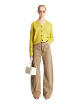 Yellow Cashmere Cardigan - Women's knitwear | PLP | dAgency