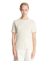 White Cashmere T-Shirt - Women's knitwear | PLP | dAgency
