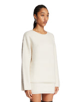 White Textured Pullover | PDP | Antonia