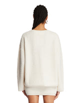 White Textured Pullover | PDP | Antonia