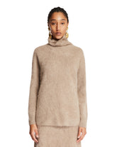 Beige Cashmere Turtleneck Sweater - Women's knitwear | PLP | Antonia