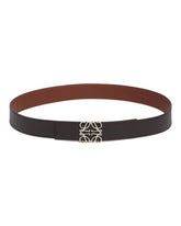 Brown Anagram Leather Belt | PDP | Antonia