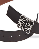 Brown Anagram Leather Belt | PDP | Antonia