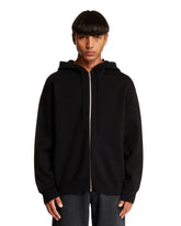 Black Anagram Zip-Up Sweatshirt | PDP | Antonia