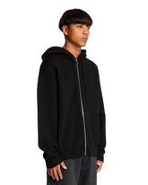 Black Anagram Zip-Up Sweatshirt | PDP | Antonia