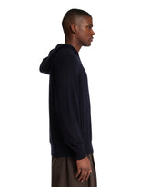 Blue Merano Cashmere Hoodie | PDP | Antonia