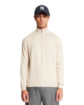 Beige Turtleneck Zip Sweater - LORO PIANA | PLP | Antonia